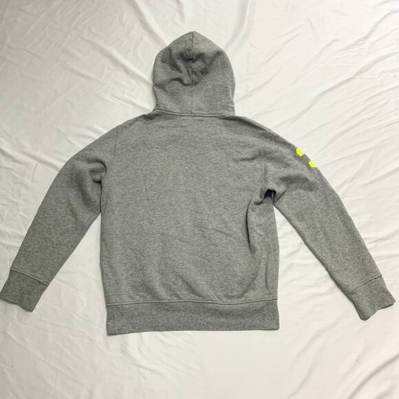 VTG 90s Polo Ralph Lauren Gray Pullover Hoodie Sweatshirt Size Large Neon Pony - Picture 7 of 8